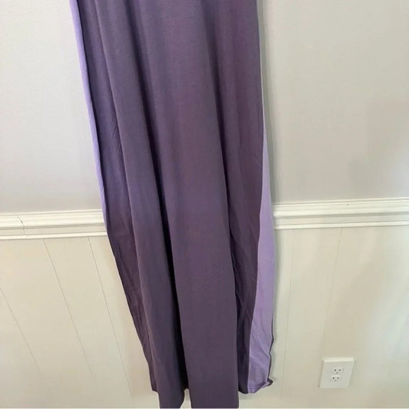 NWT Johnny Was Calme Two Tone Purple Stripe Racer Back Maxi Dress Sz M - Picture 6 of 12